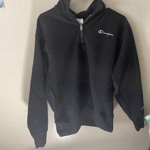 Champion, M, black quarter zip jacket
